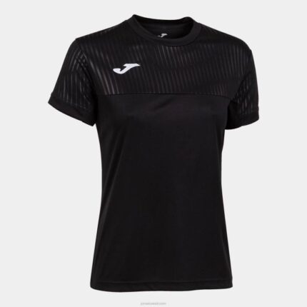 Joma 82P4R2440 أسود قميص قصير الأكمام مونتريال نحيف