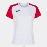 Joma 82P4R2461 أبيض أحمر قميص بأكمام قصيرة أكاديمية رابعا نحيف