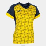 Joma 82P4R2468 الأزرق الداكن والأصفر قميص بأكمام قصيرة سوبر نوفا iii نحيف