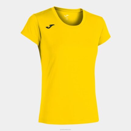 Joma 82P4R2484 أصفر قميص قصير الأكمام سجل الثاني نحيف