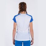 Joma 82P4R2488 أبيض أزرق ملكي قميص قصير الأكمام سجل الثاني نحيف - Image 3