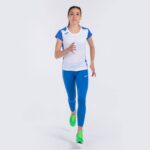 Joma 82P4R2488 أبيض أزرق ملكي قميص قصير الأكمام سجل الثاني نحيف - Image 6