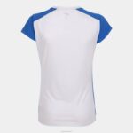 Joma 82P4R2488 أبيض أزرق ملكي قميص قصير الأكمام سجل الثاني نحيف - Image 7