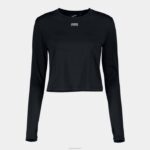 Joma 82P4R2495 أسود قميص بأكمام طويلة دافني نحيف