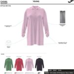 Joma 82P4R2498 لون القرنفل دافني سترة مقنعين نحيف - Image 4