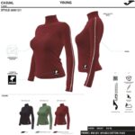 Joma 82P4R2505 بورجوندي قميص بأكمام طويلة دافني نحيف - Image 4