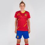 Joma 82P4R2513 أحمر قميص قصير الأكمام 1st اختيار موحدة الإسبانية كرة الصالات نحيف - Image 2