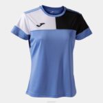 Joma 82P4R2557 أزرق أسود أبيض قميص طاقم قصير الأكمام v نحيف
