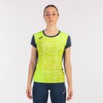 Joma 82P4R2581 الأزرق الداكن أصفر فلوري قميص قصير الأكمام النخبة الثامن نحيف - Image 2