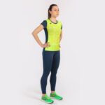 Joma 82P4R2581 الأزرق الداكن أصفر فلوري قميص قصير الأكمام النخبة الثامن نحيف - Image 4