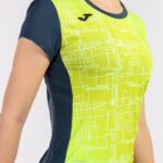 Joma 82P4R2581 الأزرق الداكن أصفر فلوري قميص قصير الأكمام النخبة الثامن نحيف - Image 6