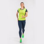 Joma 82P4R2581 الأزرق الداكن أصفر فلوري قميص قصير الأكمام النخبة الثامن نحيف - Image 7