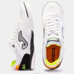 Joma 82P4R25 أبيض أسود حذاء كرة الصالات توب فليكس 23 داخلي - Image 4