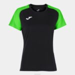 Joma 82P4R2614 أسود أخضر نيون قميص بأكمام قصيرة أكاديمية رابعا نحيف