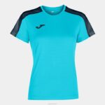 Joma 82P4R2617 الفيروز الأزرق الداكن أكاديمية قميص بأكمام قصيرة iii نحيف