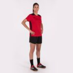 Joma 82P4R2626 أحمر أسود بطولة قميص قصير الأكمام سادسا نحيف - Image 4