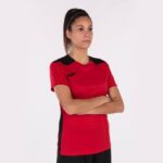 Joma 82P4R2626 أحمر أسود بطولة قميص قصير الأكمام سادسا نحيف - Image 7