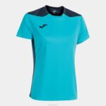 Joma 82P4R2659 الفلورسنت الفيروز الأزرق الداكن بطولة قميص قصير الأكمام سادسا نحيف - Image 6
