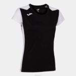 Joma 82P4R2668 أسود أبيض قميص قصير الأكمام سجل الثاني نحيف