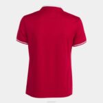 Joma 82P4R2669 احمر ابيض بطولة قميص بولو قصير الاكمام vi نحيف - Image 6