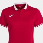 Joma 82P4R2669 احمر ابيض بطولة قميص بولو قصير الاكمام vi نحيف - Image 8
