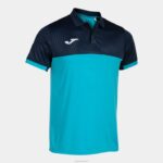 Joma 82P4R2831 الفلورسنت الفيروز الأزرق الداكن قميص بولو قصير الاكمام مونتريال رجال