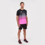 Joma 82P4R2835 أسود أبيض وردي فلوري قميص قصير الأكمام النخبة السابع رجال - Image 4