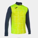 Joma 82P4R2837 الأزرق الداكن أصفر فلوري قميص من النوع الثقيل النخبة الثامن رجال
