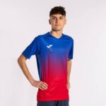Joma 82P4R2857 أحمر أزرق ملكي قميص بأكمام قصيرة النمر الرابع رجال - Image 2