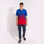 Joma 82P4R2857 أحمر أزرق ملكي قميص بأكمام قصيرة النمر الرابع رجال - Image 7