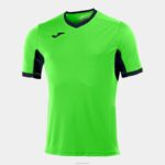 Joma 82P4R289 الجير الأسود قميص بطولة قصيرة الأكمام الرابع رجال