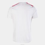 Joma 82P4R2910 أبيض أحمر قميص بطولة قصيرة الأكمام السابع رجال - Image 2