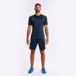Joma 82P4R2917 الأزرق الداكن والأصفر قميص بطولة قصيرة الأكمام السابع رجال - Image 9