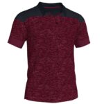 Joma 82P4R2947 بورجوندي أسود قميص بولو قصير الأكمام الفائز الثاني رجال