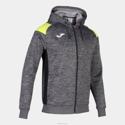 Joma 82P4R2962 مزيج رمادي أصفر أسود طاقم سترة مقنعين ثالثا رجال