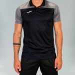 Joma 82P4R2987 أسود اللون الرمادي قميص بولو بأكمام قصيرة هواية II رجال - Image 2