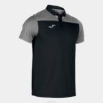 Joma 82P4R2987 أسود اللون الرمادي قميص بولو بأكمام قصيرة هواية II رجال