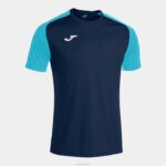 Joma 82P4R3098 الأزرق الداكن الفيروز الفلوريسنت قميص بأكمام قصيرة أكاديمية رابعا رجال