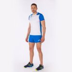 Joma 82P4R3112 أبيض أزرق ملكي قميص قصير الأكمام سجل الثاني رجال - Image 11