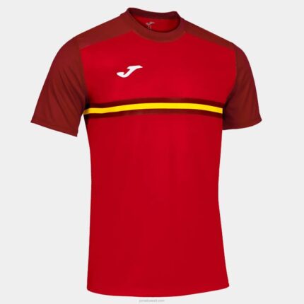 Joma 82P4R3154 أحمر قميص قصير الأكمام hispa الرابع رجال