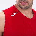 Joma 82P4R3163 احمر ابيض تي شيرت بلا أكمام كانشا ​​الثالث رجال - Image 5