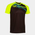 Joma 82P4R3203 أسود أصفر فلوري قميص قصير الأكمام النخبة x رجال
