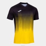 Joma 82P4R3237 أصفر أسود قميص بأكمام قصيرة النمر الرابع رجال