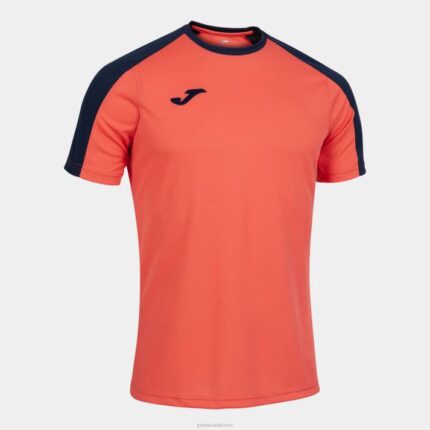Joma 82P4R3289 الفلورسنت البرتقالي والأزرق الداكن قميص البطولة البيئية قصيرة الأكمام رجال