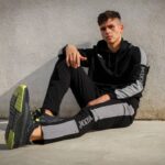 Joma 82P4R3323 مزيج أسود رمادي سترة الشارع مقنعين رجال - Image 6