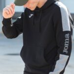 Joma 82P4R3323 مزيج أسود رمادي سترة الشارع مقنعين رجال - Image 9