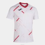 Joma 82P4R3333 أبيض أحمر قميص بأكمام قصيرة النمر الثالث رجال