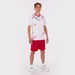 Joma 82P4R3333 أبيض أحمر قميص بأكمام قصيرة النمر الثالث رجال - Image 4