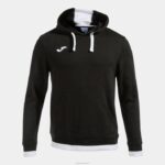 Joma 82P4R3349 أسود أبيض سترة مقنعين مريحة الثاني رجال