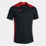 Joma 82P4R3352 أسود أحمر بطولة قميص قصير الأكمام سادسا رجال